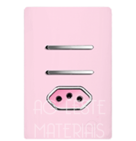 Conjunto Interruptor Duplo Simples + Tomada 10A 4x2 - Novara Especiais Petala